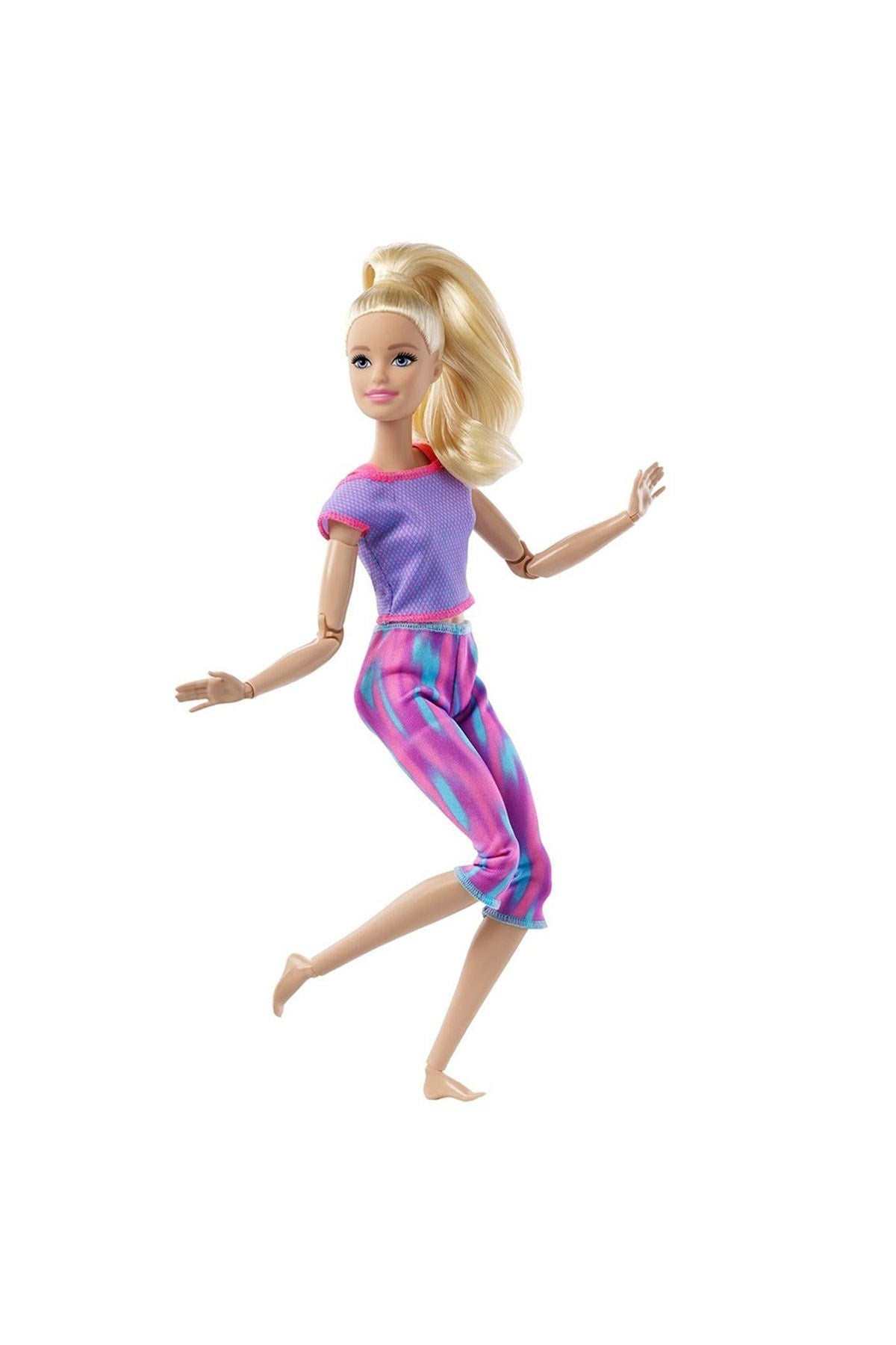 Barbie Sonsuz Hareket Bebeği, Sarışın - Desenli Taytlı GXF04