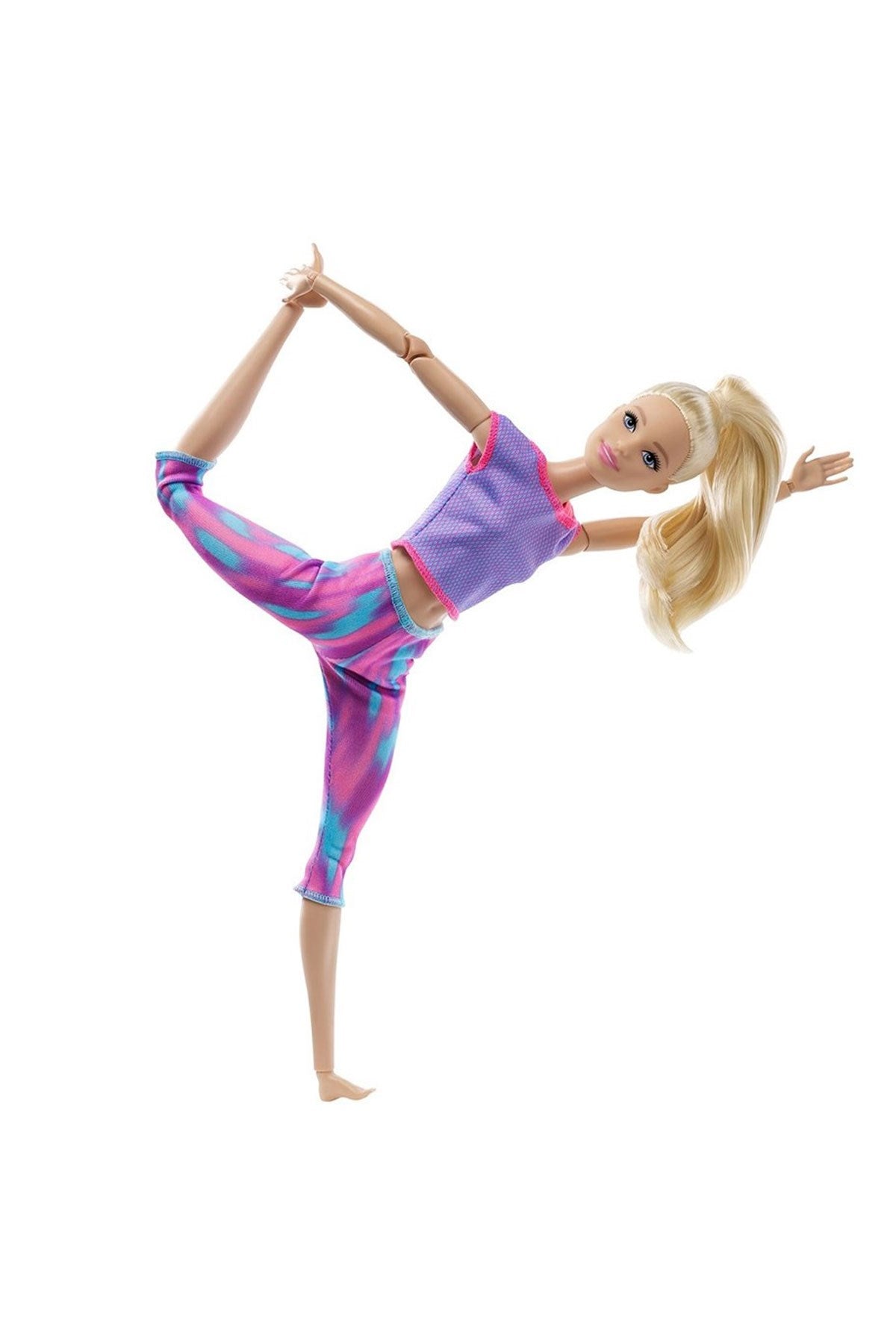 Barbie Sonsuz Hareket Bebeği, Sarışın - Desenli Taytlı GXF04