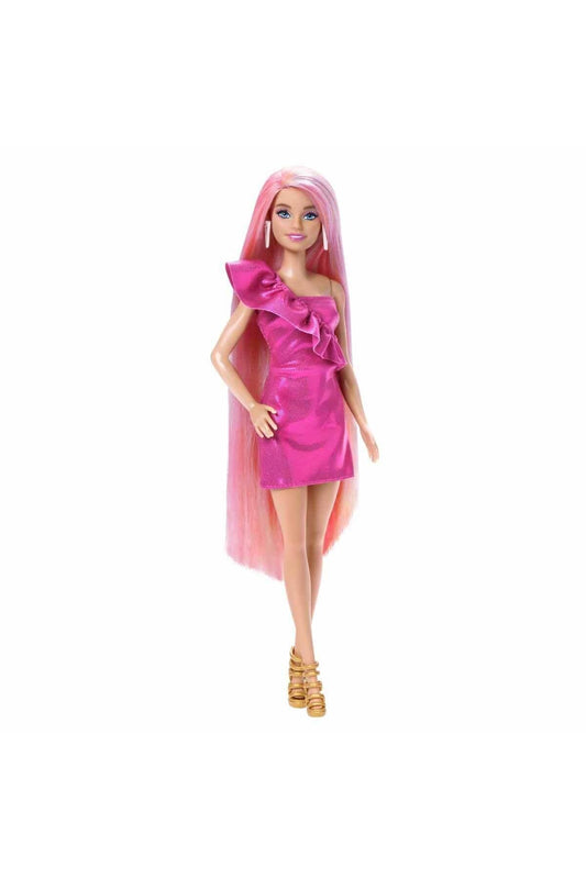 Barbie Upuzun Muhteşem Saçlı Bebekler Pembe Saçlı Bebek Mattel JDC85