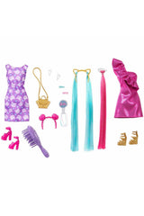 Barbie Upuzun Muhteşem Saçlı Bebekler Pembe Saçlı Bebek Mattel JDC85