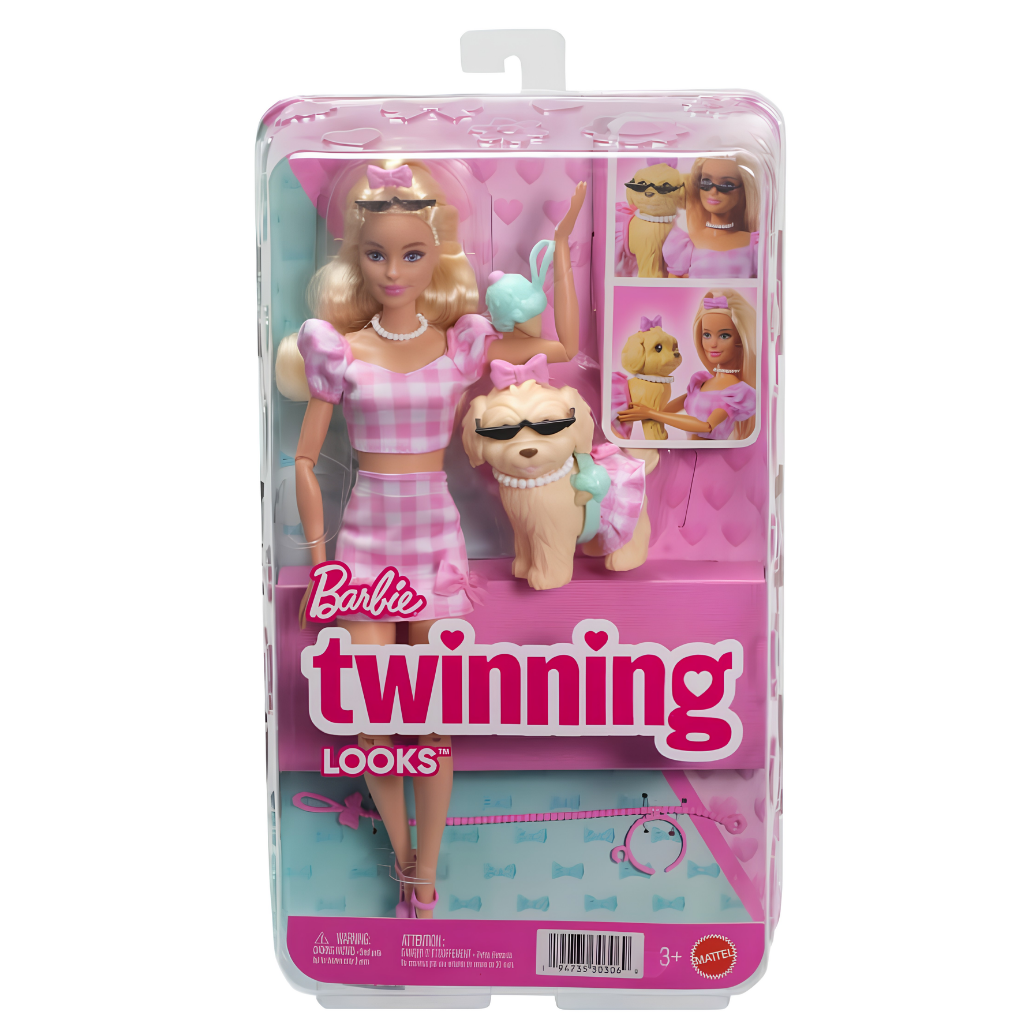 Barbie Uyumlu Dostlar Sarı Saçlı Bebek ve Köpekçiği JFP36