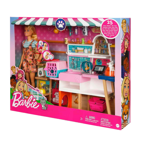 Barbie ve Evcil Hayvan Dükkanı Oyun Seti GRG90
