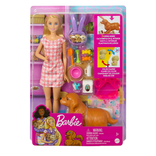 Barbie ve Yeni Doğan Köpekler Oyun Seti HCK75