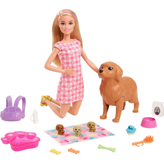 Barbie ve Yeni Doğan Köpekler Oyun Seti HCK75