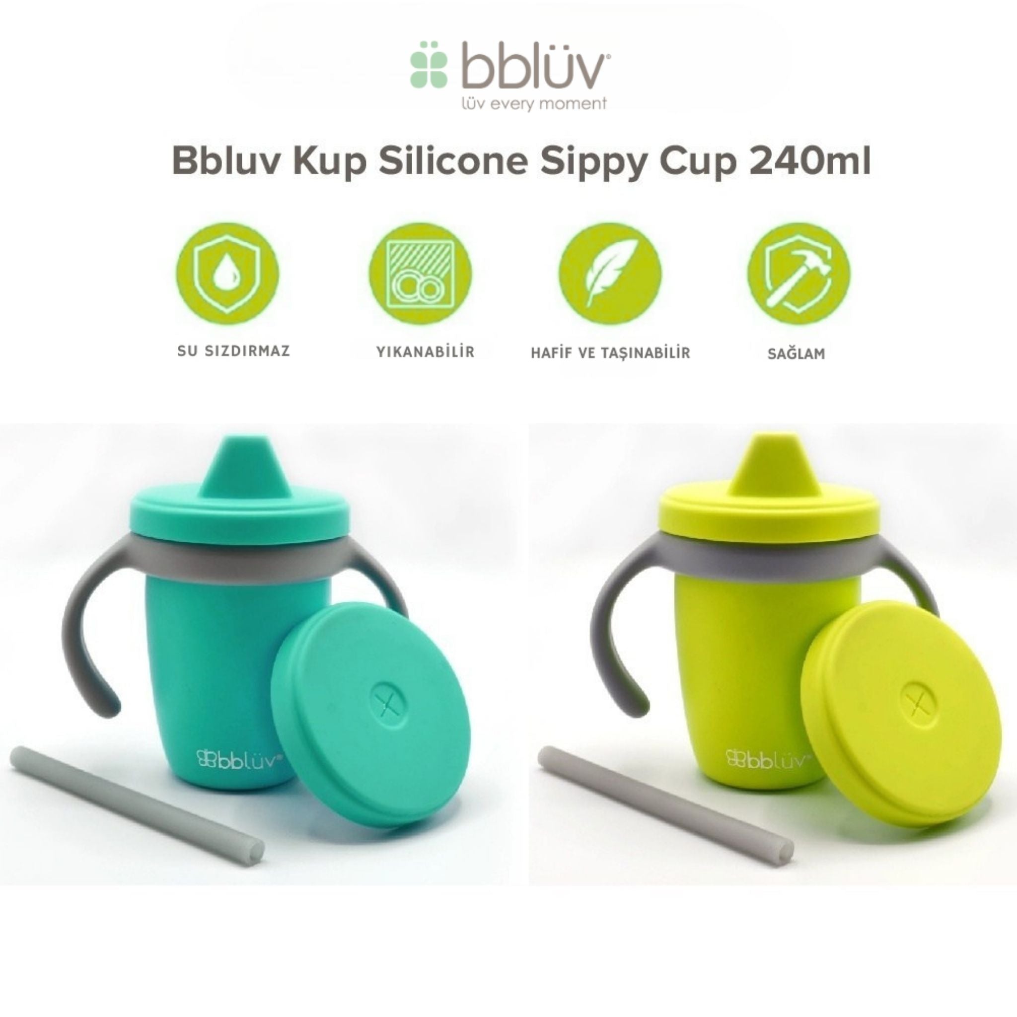Bblüv Küp Dönüştürülebilir Silikon Damlatmaz Bardak