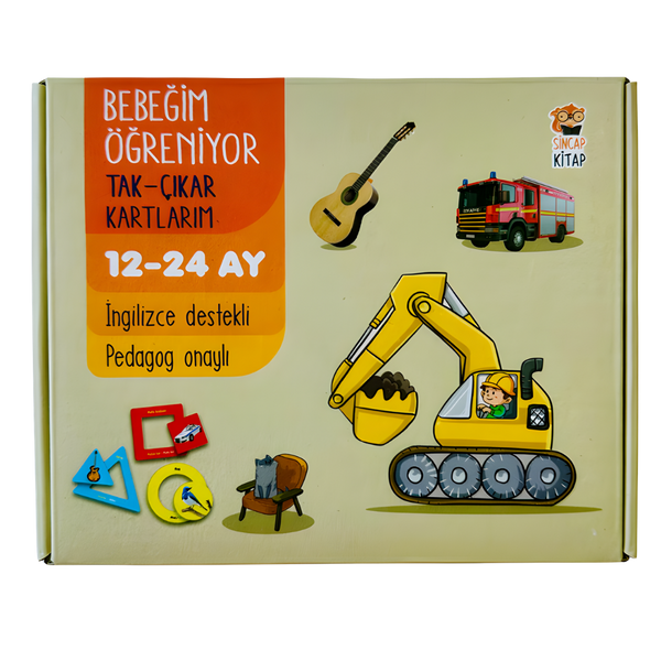 Sincap Kitap Bebeğim Öğreniyor Tak Çıkar Kartlarım (12-24 Ay)