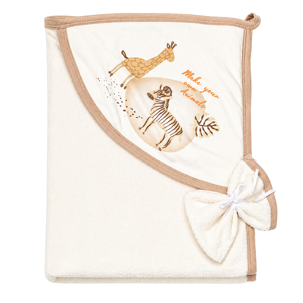 Bibaby Animals Kingdom Silgi Bebek Havlusu 75x75cm
