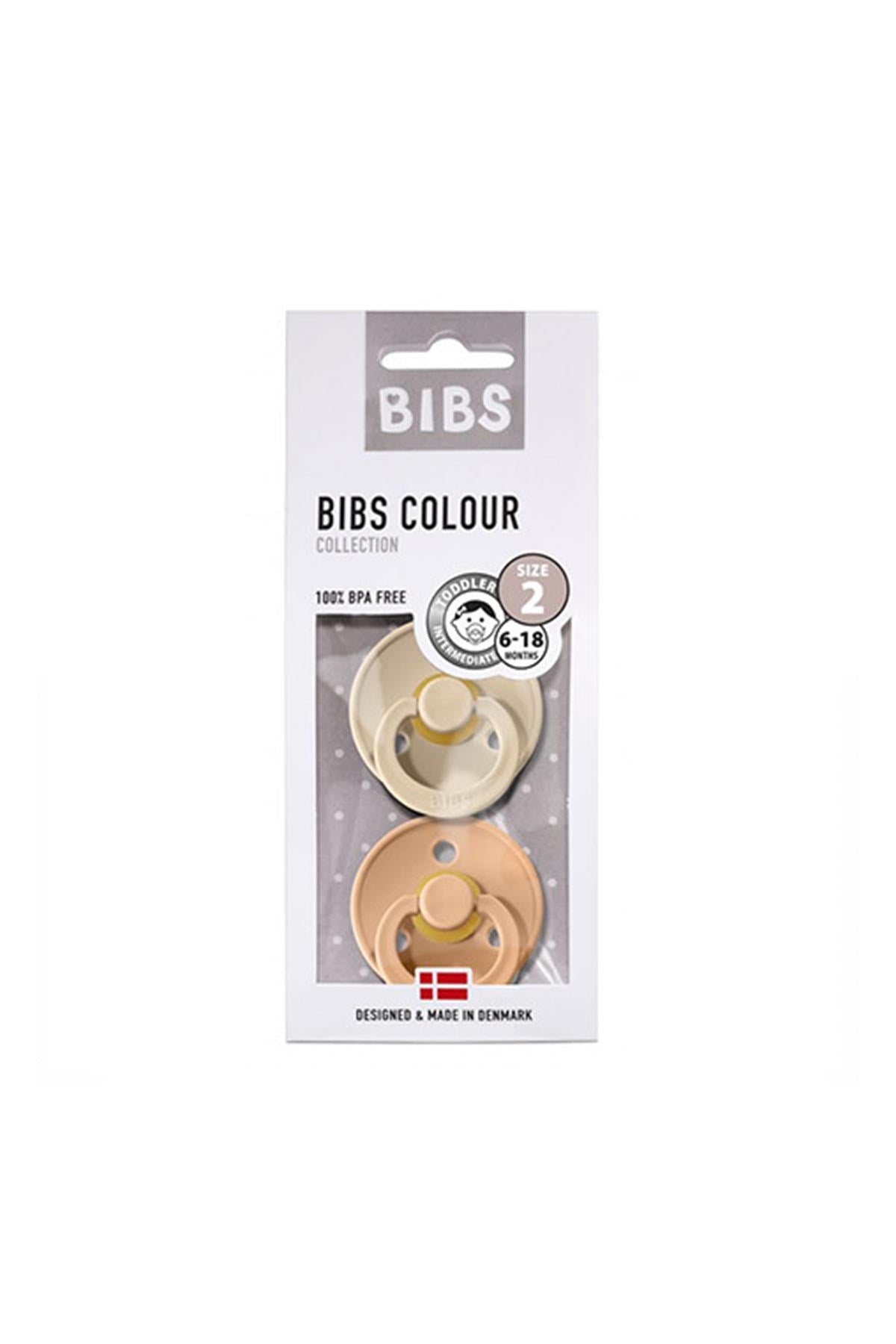 Bibs Colour Emzik 2'li Dark Vanilla/Peach No:2 Latex - Welcome Baby