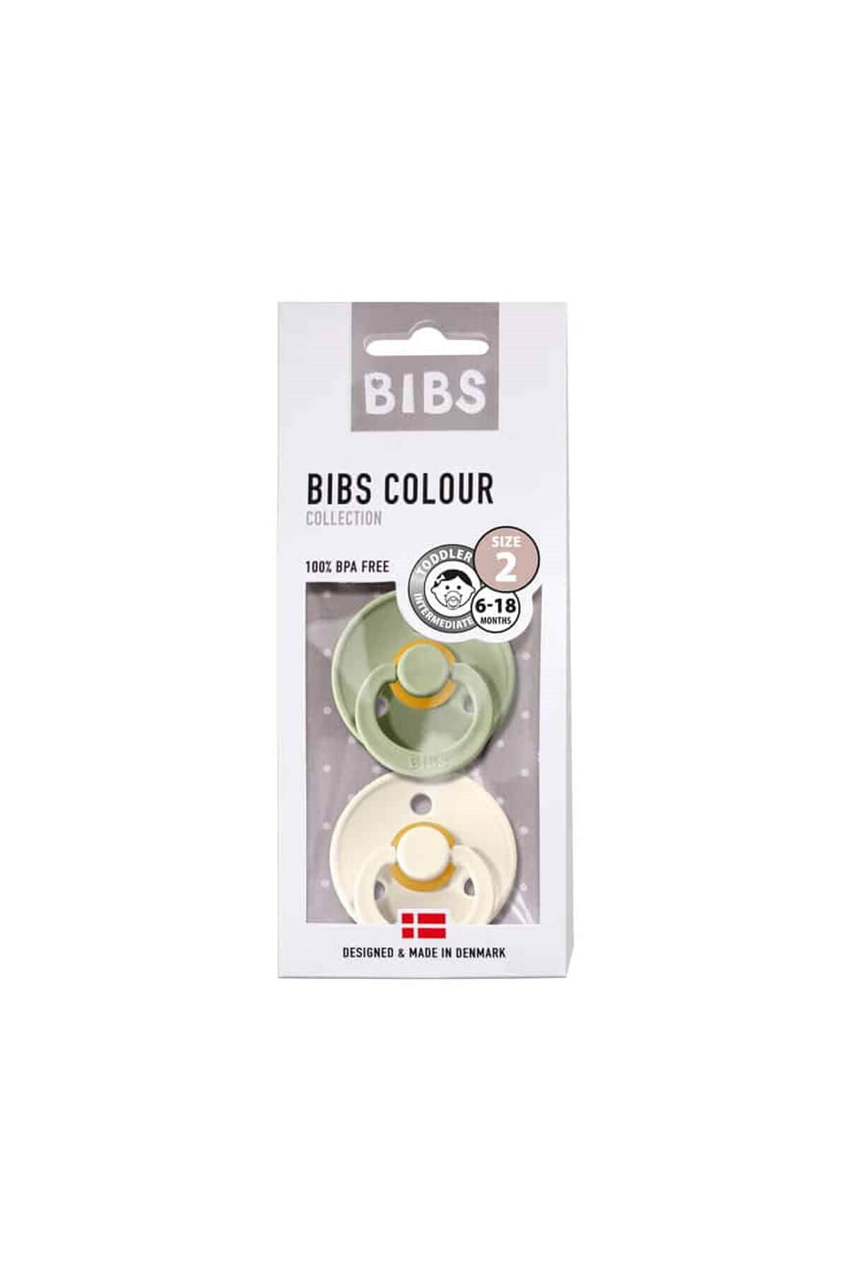 Bibs Colour Emzik 2'li Sage / Ivory No:2 Latex - Welcome Baby