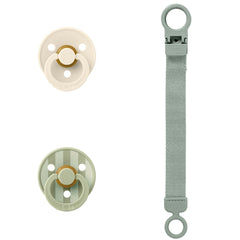 Bibs Colour Kauçuk Emzik Askılı Hediye Set Sage