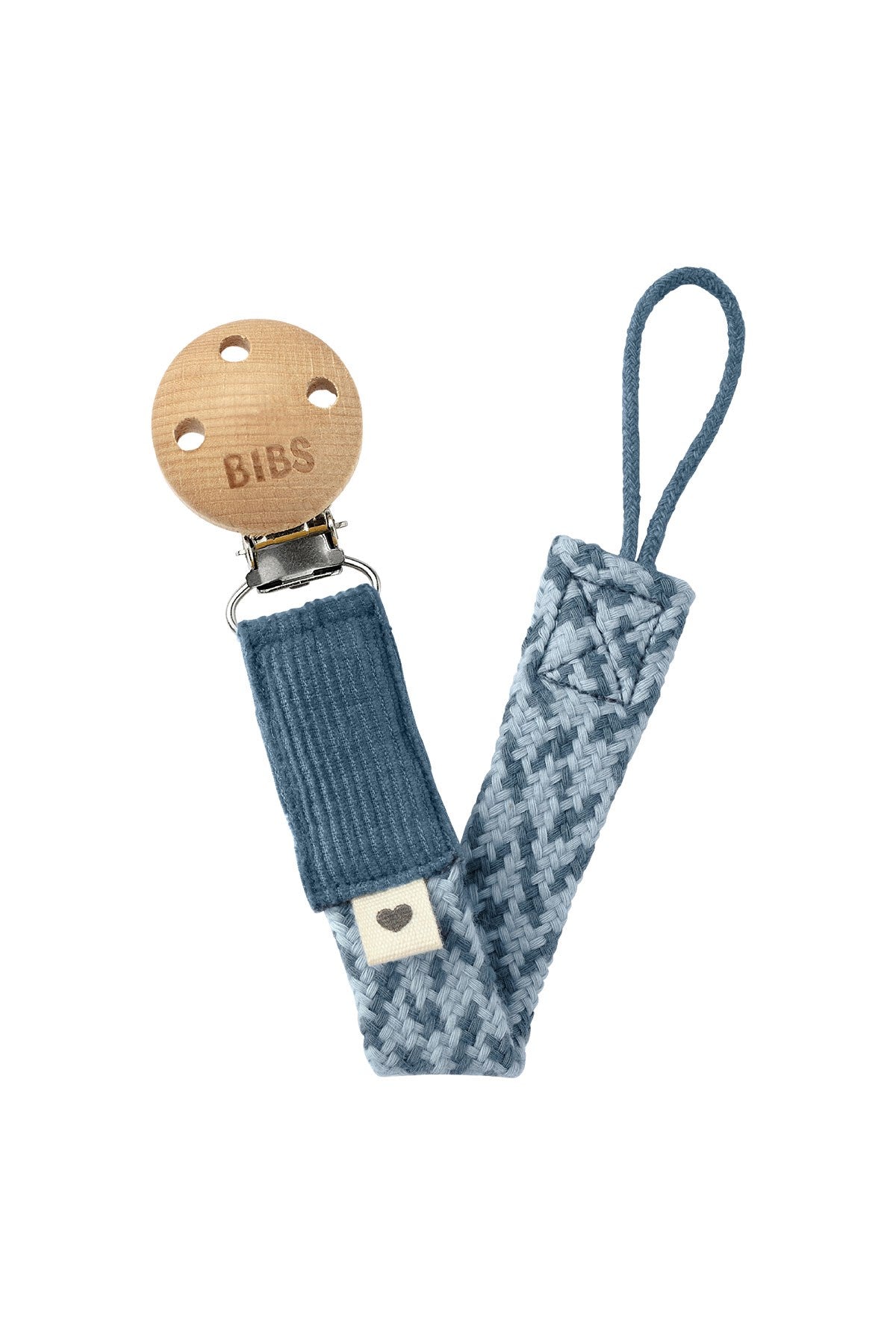Bibs Paci Braid Emzik Askısı Petrol / Baby Blue - Welcome Baby
