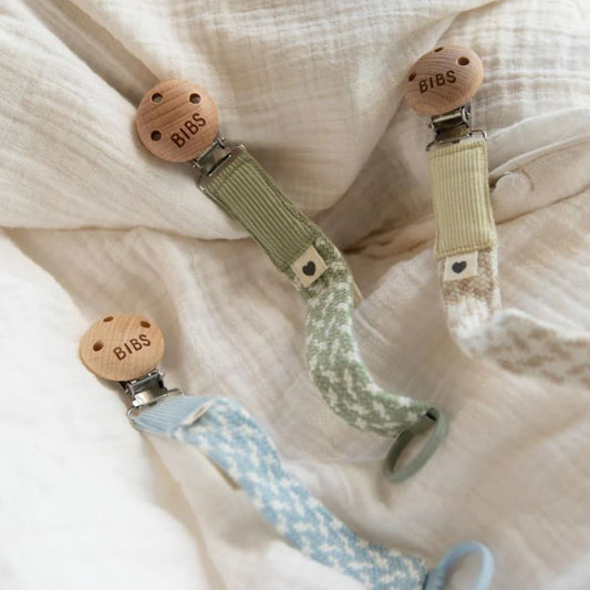 Bibs Paci Braid Emzik Askısı Sage Ivory
