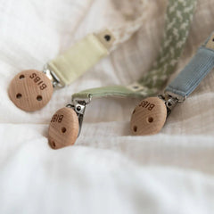 Bibs Paci Braid Emzik Askısı Sage Ivory