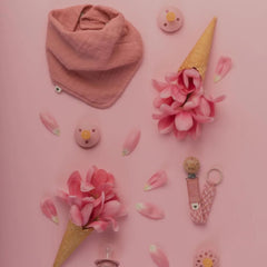 Bibs Paci Brain Emzik Askısı Dusty Pink