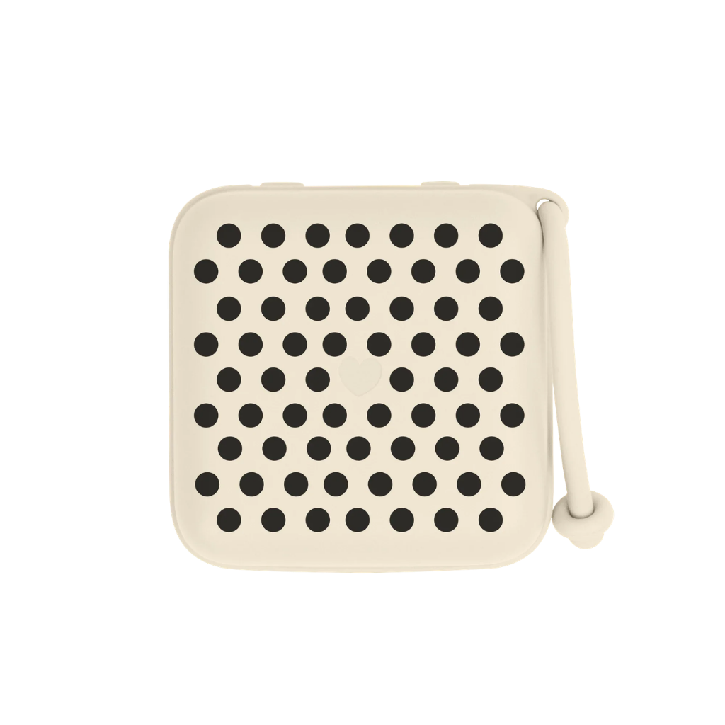 Bibs Pacifier Emzik Kutusu Polka Ivory Black