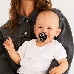 Bibs Studio Colour Round Kauçuk Emzik Polka Big Black Ivory No:1