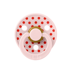 Bibs Studio Colour Round Kauçuk Emzik Polka Small Blossom Candy Apple No:2