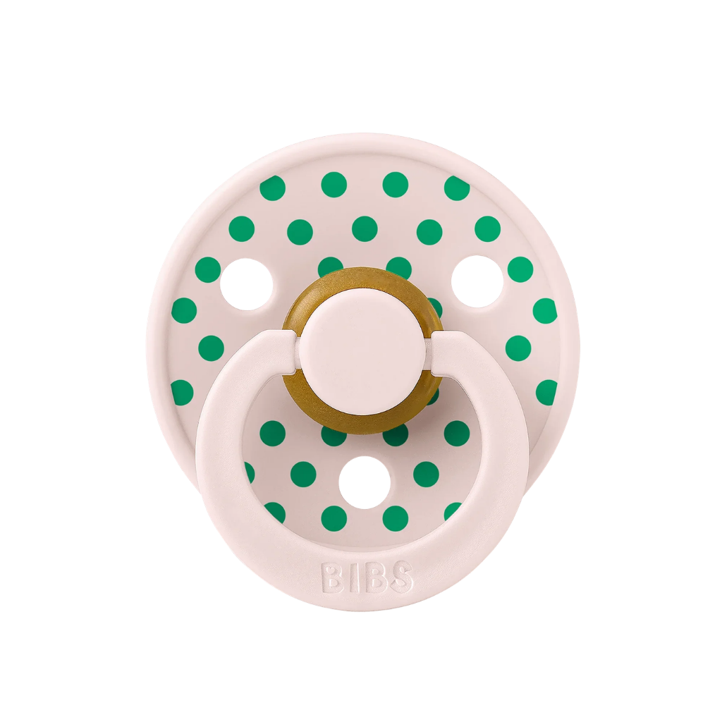 Bibs Studio Colour Round Kauçuk Emzik Polka Small Petal Cactus No:1