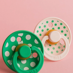 Bibs Studio Colour Round Kauçuk Emzik Polka Small Petal Cactus No:1