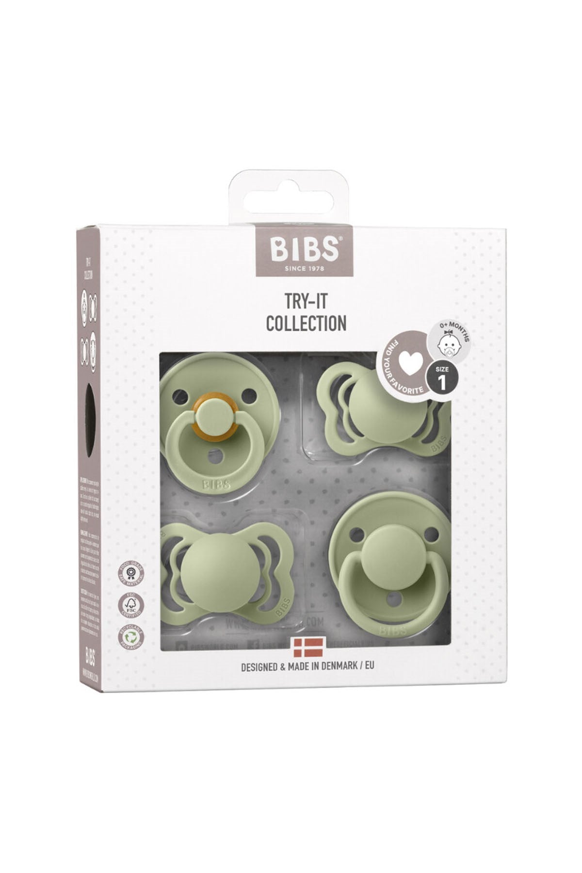 Bibs Try-it Box Sage - Welcome Baby