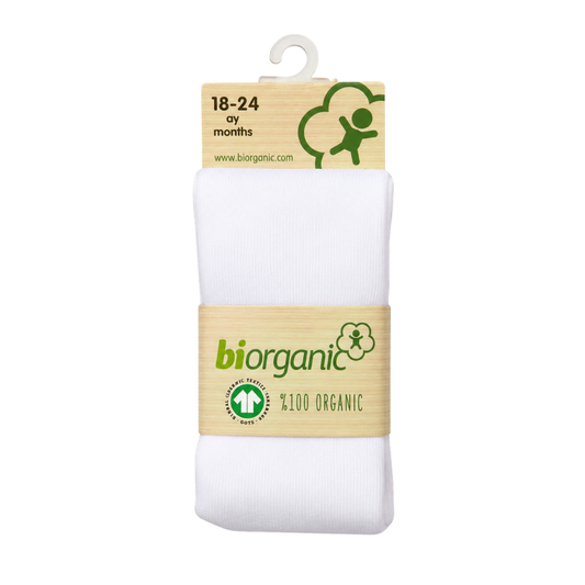 Biorganic Klasik Düz Beyaz Külotlu Çorap