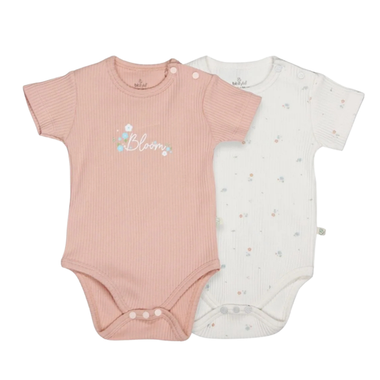 Bistyle 2'li Body Kısa Kol Bloom White