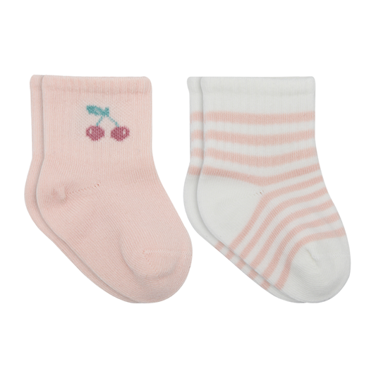 Bistyle 2'li Penye Soket Little Girl Çorap Pembe Ekru