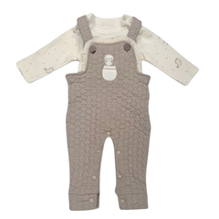 Bistyle 2'li Tulum Salopet Family Bird Ekru Mint Bej
