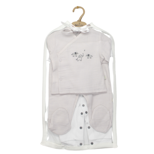 Bistyle 4'lü Tüllü Set Müslin Star Elephant