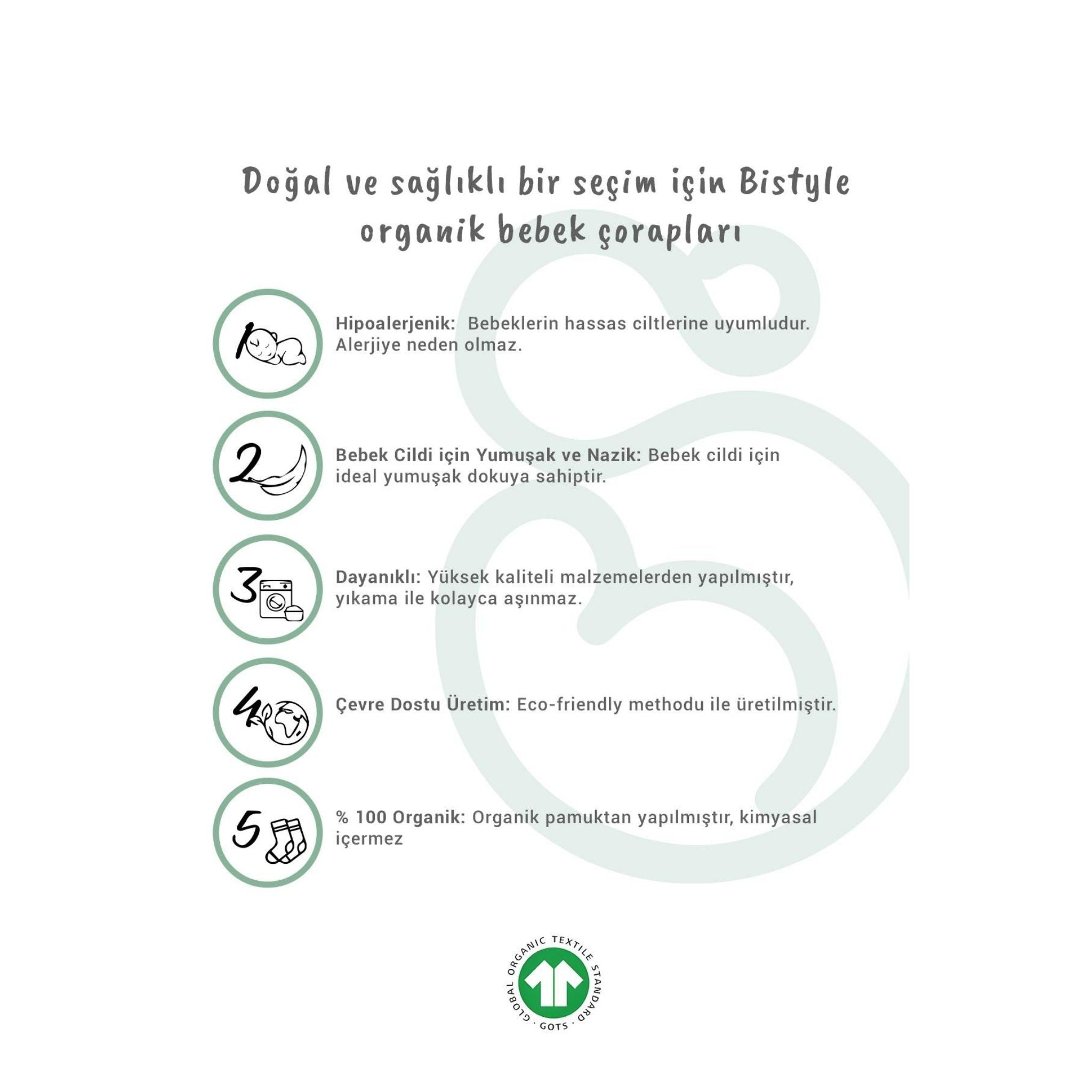 Bistyle 6'lı Penye Bebek Çorabı