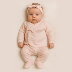 Bistyle Organik 3'lü Zıbın Takım Grow in Love