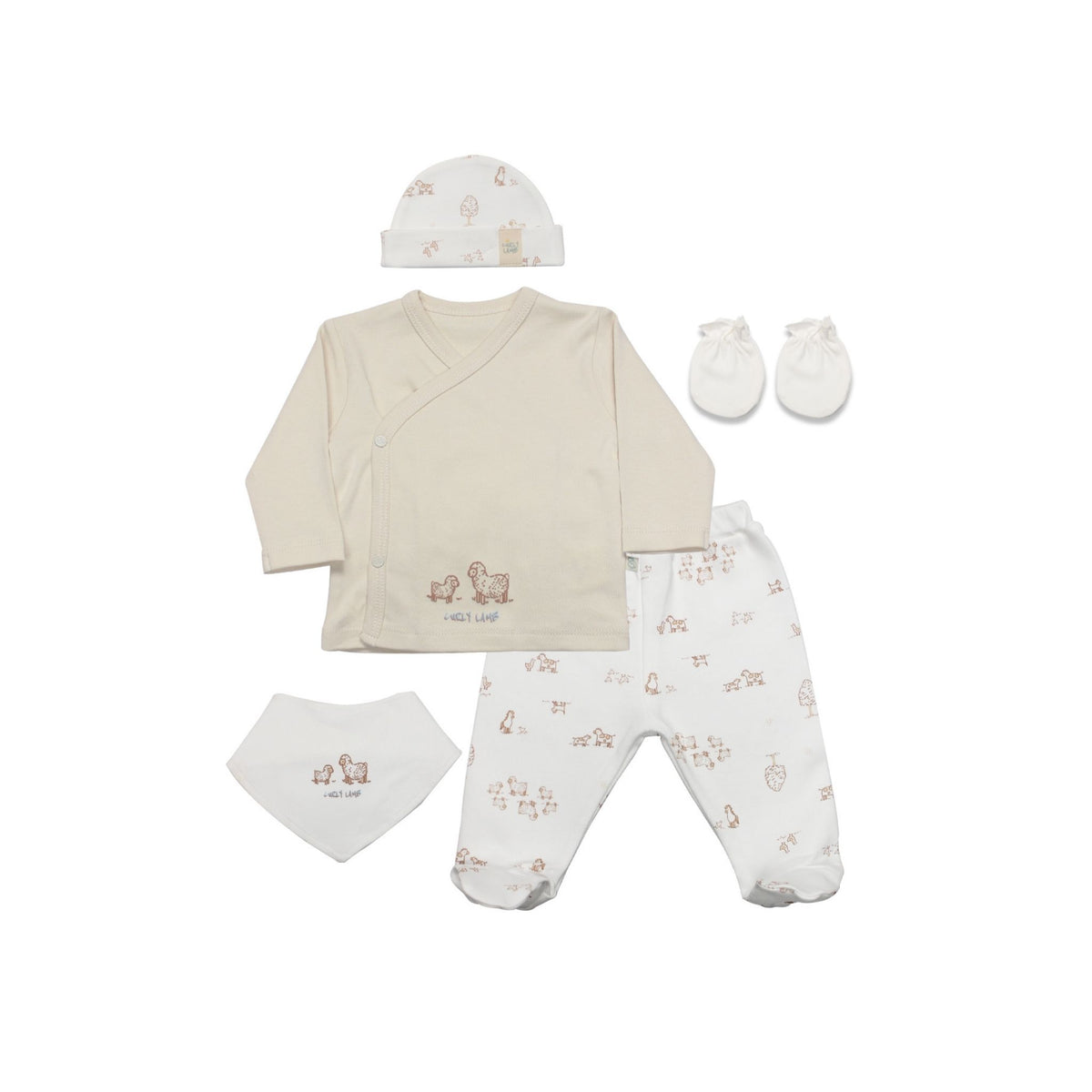 Bistyle Organik 5'li Hastane Çıkışı Curly Lamb