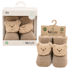 Bistyle Tekli Havlu Soket Accessory Teddy Kutulu Çorap Kahve