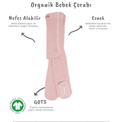 Bistyle Tekli Penye Külotlu Çorap Kaymaz Basic Pembe