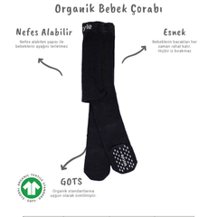 Bistyle Tekli Penye Külotlu Çorap Kaymaz Basic Siyah