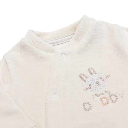 Bistyle Açık Bej Kadife Tulum I Love Daddy