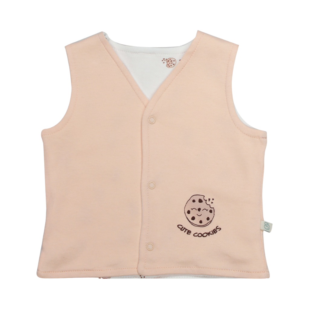 Bistyle Yelek Çift Taraflı Cookies Make Happy