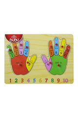 BuBu Ahşap Puzzle Parmaklar 30x21,5x0,8cm - Welcome Baby