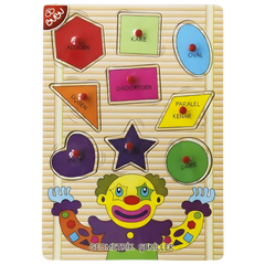 BuBu Ahşap Puzzle Palyaço Geometrik Şekiller - Welcome Baby