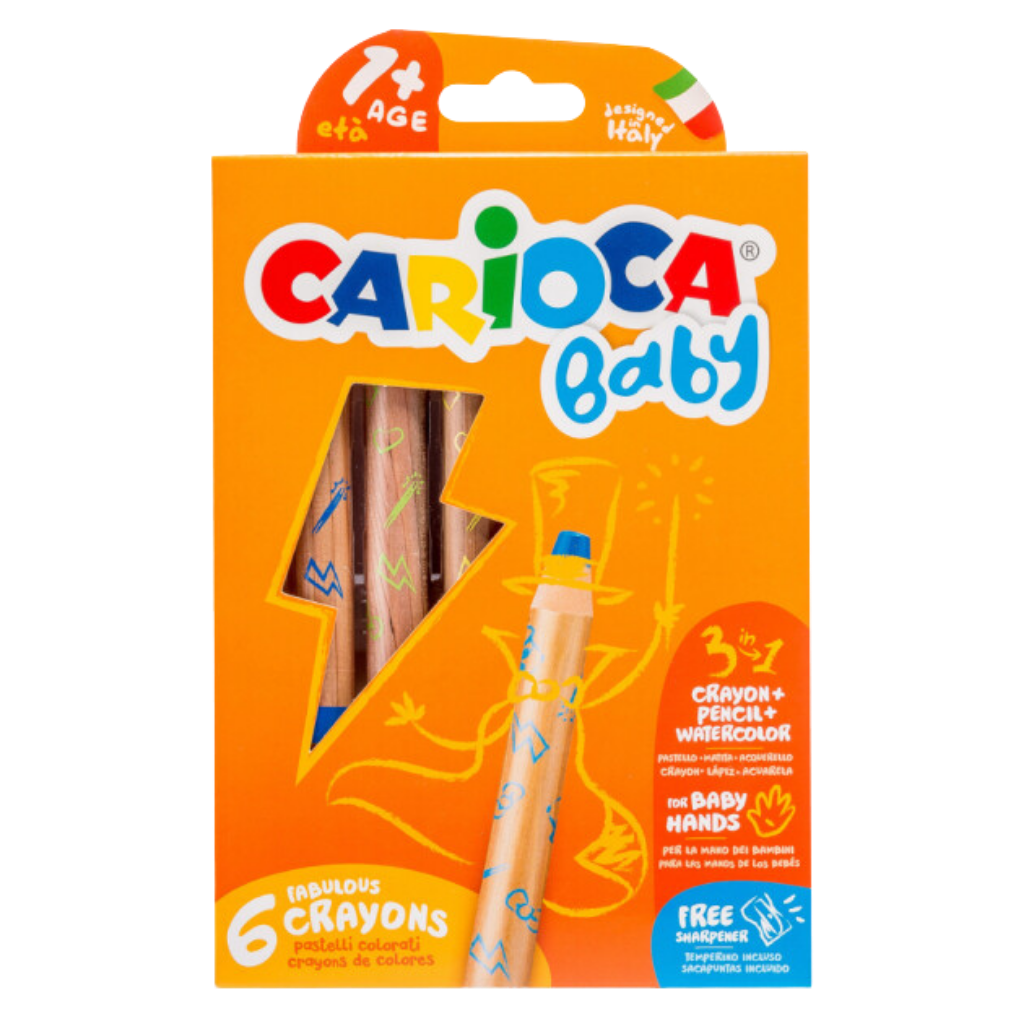 Carioca Jumbo 3in1 Bebek 6'lı Boya Kalemi