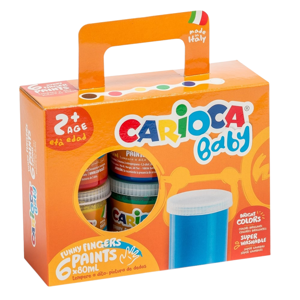 Carioca 6’lı Süper Yıkanabilir Parmak Boyası