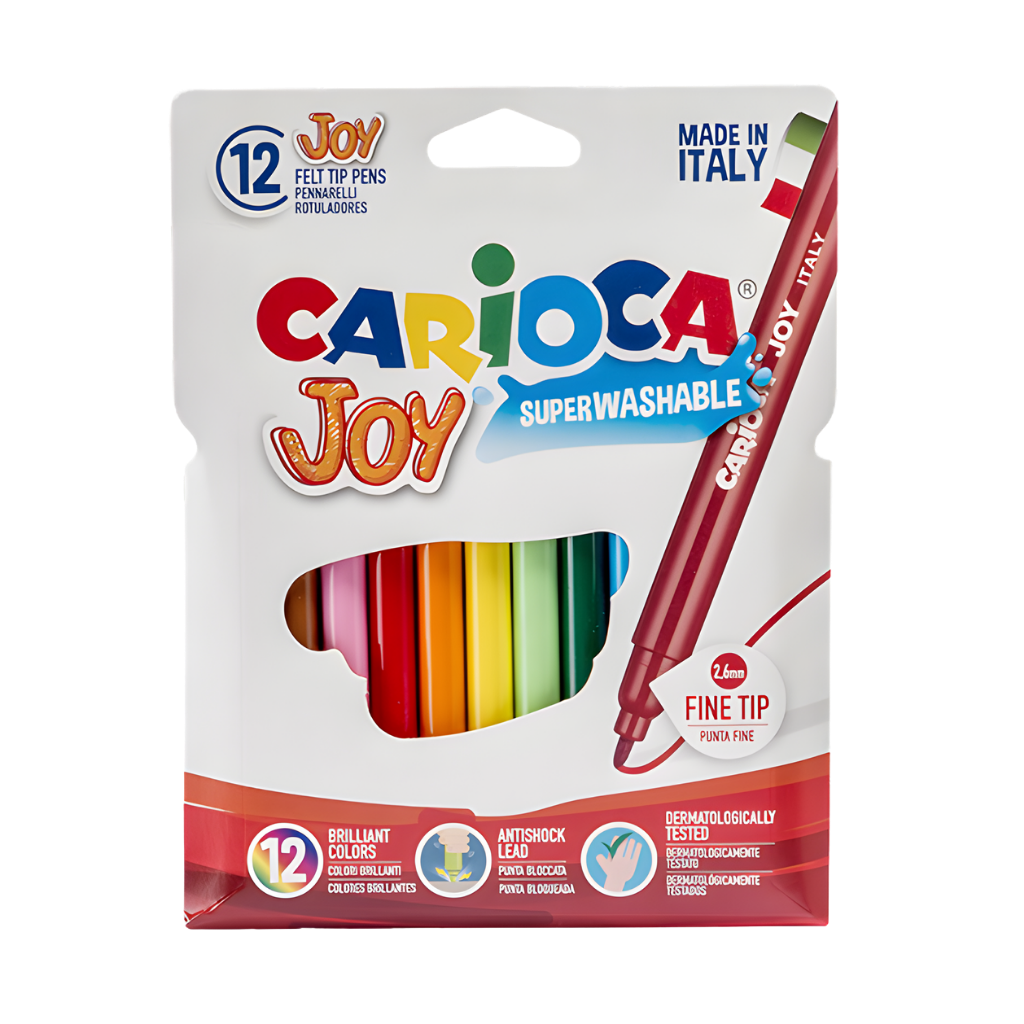 Carioca Joy Süper Yıkanabilir Keçeli 12'li Boya Kalemi - Welcome Baby