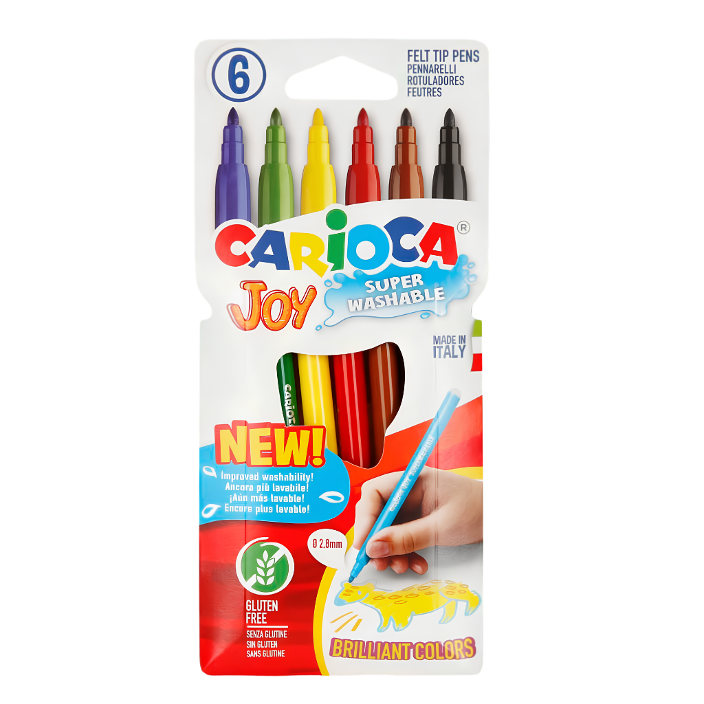 Carioca Joy Süper Yıkanabilir 6’lı Keçeli Boya Kalemi