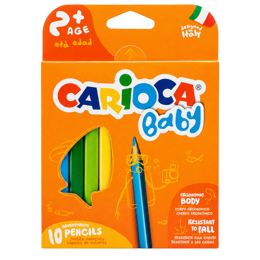 Carioca Jumbo 10'lu Bebek Kuru Boya Kalemi