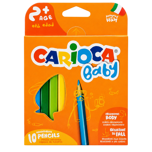 Carioca Jumbo 10'lu Bebek Kuru Boya Kalemi