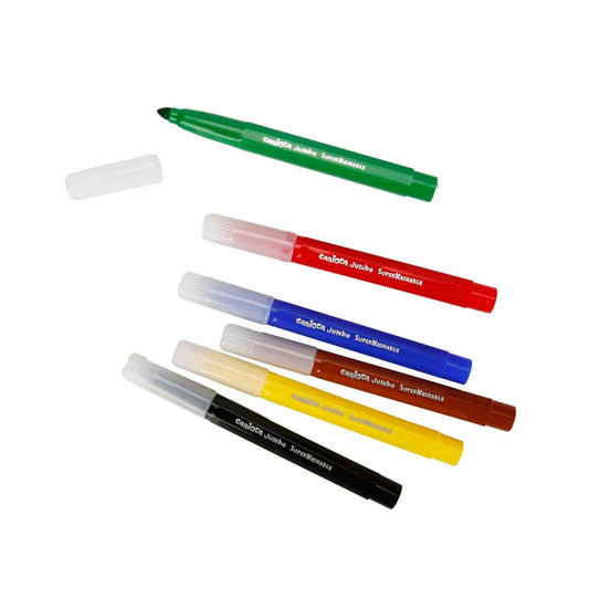 Carioca Jumbo Süper Yıkanabilir Keçeli Boya Kalemi 6'lı