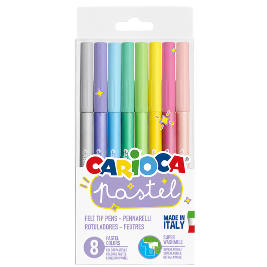Carioca 8’li Pastel Süper Yıkanabilir Keçeli Boya Kalemi