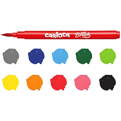 Carioca Süper Brush 10’lu Fırça Uçlu Keçeli Kalem Seti