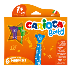 Carioca Teddy Jumbo Bebek Süper Yıkanabilir 6’lı Keçeli Kalem