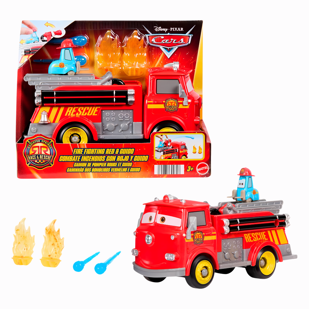 Cars Yarış ve Kurtarma İtfaiyeci Red ve Guido Aracı JFL54